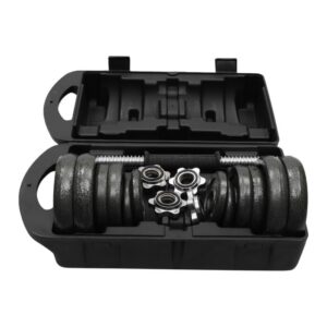 Gainmotion Chrome Dumbbell Set – 20kg Adjustable Weights with Carry Case